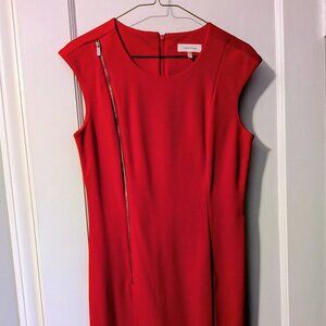 Get ready for the Holiday with this red sheath dress!
